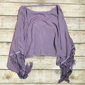 Haute Society Lilac Fringe Shawl